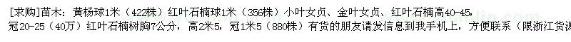 求購苗木：黃楊球 紅葉石楠球 小葉女貞