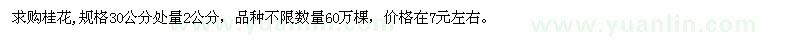 求購(gòu)桂花 