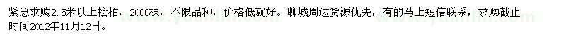 求購2.5米以上檜柏