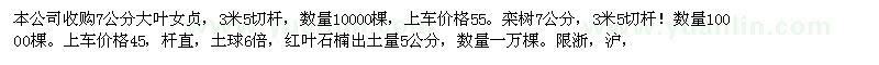 求購7公分大葉女貞。欒樹，紅葉石楠 