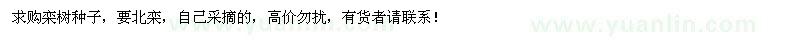 求購北欒種子