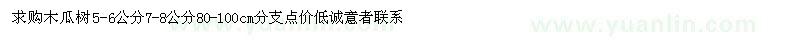 求購木瓜樹