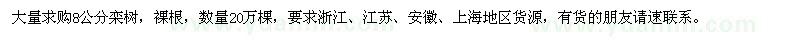 求購(gòu)8公分欒樹(shù)20萬(wàn)棵