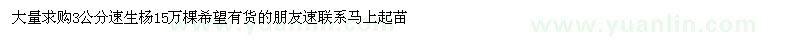 求購3公分速生楊