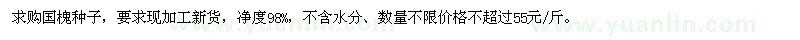 求購國槐種子