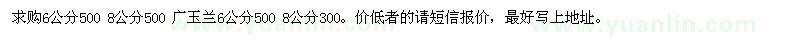 求購白玉蘭、廣玉蘭