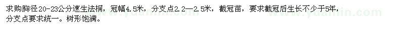 求購胸徑20-23公分速生法桐