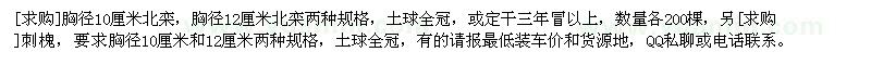 求購北欒 刺槐