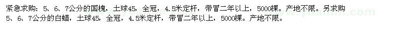 求購(gòu)急急急??！國(guó)槐、白蠟