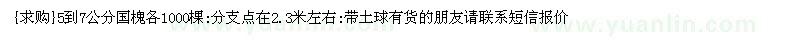 求購(gòu)5到7公分國(guó)槐各1000棵