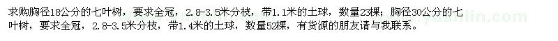 求購(gòu)七葉樹(shù)