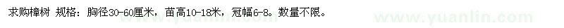 求購樟樹(shù)