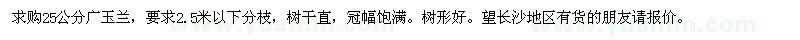 求購25公分廣玉蘭