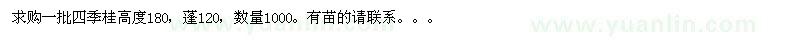 求購一批四季桂高度180