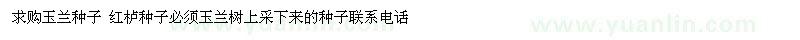 求購(gòu)玉蘭種子 紅櫨種子
