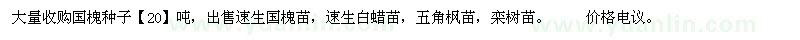 求購(gòu)國(guó)槐種子、欒樹種子