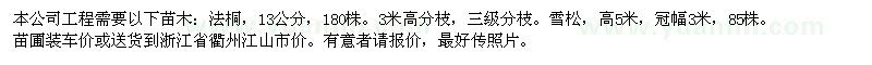 求購法桐
