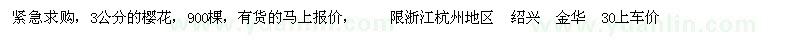 求購緊急3公分的櫻花，900棵