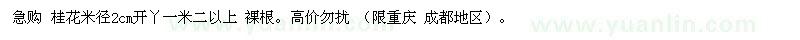 求購桂花米徑2cm