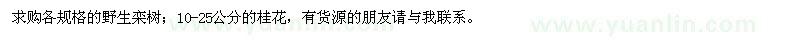 求購野生欒樹、桂花