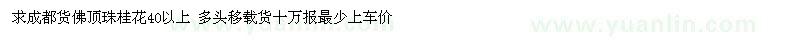 求購佛頂珠桂花40以上