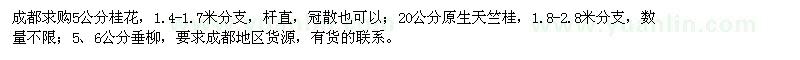 求購桂花、原生天竺桂、垂柳