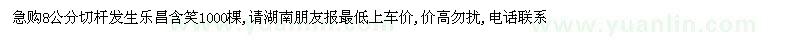 求購8公分切桿樂昌含笑