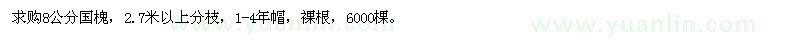 求購苗木：8公分國槐