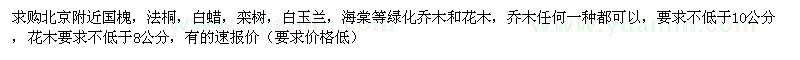求購(gòu)國(guó)槐，法桐，白蠟，欒樹(shù)，白玉蘭
