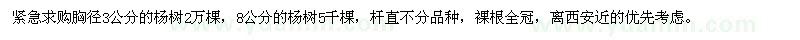求購楊樹 