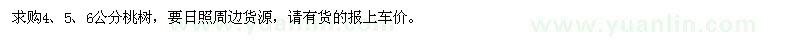 求購4、5、6公分桃樹