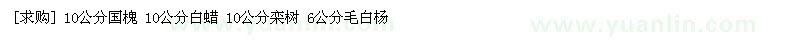 求購國槐 白蠟 欒樹 毛白楊