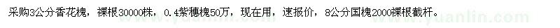 求購香花槐，紫穗槐，國槐