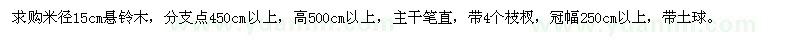 求購米徑15cm懸鈴木