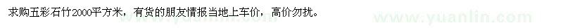 求購(gòu)五彩石竹