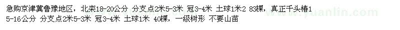 求購京津冀魯豫地區(qū)，北欒 真正千頭椿 
