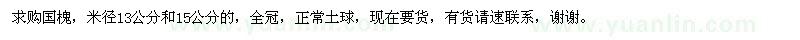 求購國槐