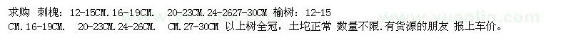 求購(gòu)刺槐、榆樹(shù) 