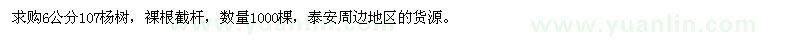 求購6公分107楊樹