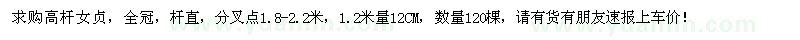 求購12CM高桿女貞