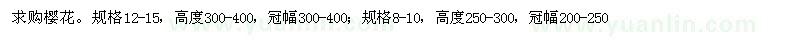 求購櫻花
