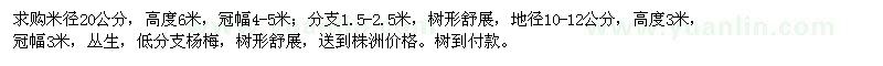 求購楊梅