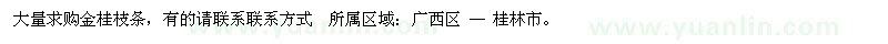 求購(gòu)金桂枝條