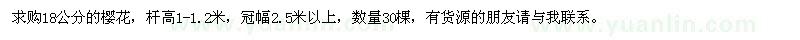 求購櫻花