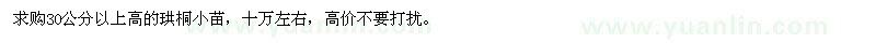 求購(gòu)珙桐小苗