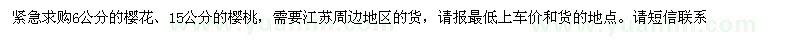 求購(gòu)櫻花、櫻桃