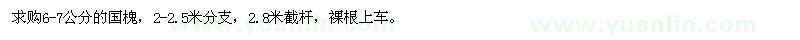 求購(gòu)6-7公分的國(guó)槐