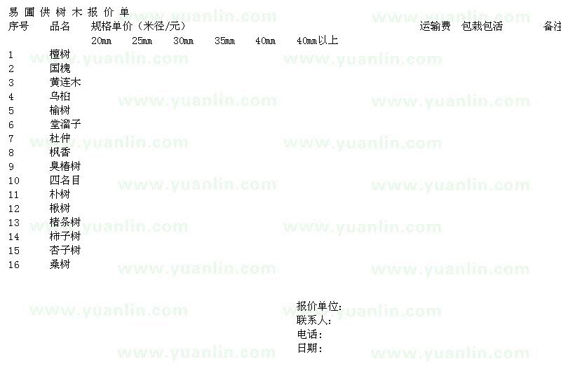 求購20CM~40CM以上的各種喬木