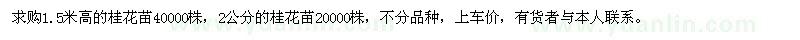 求購桂花苗