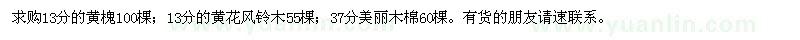 求購黃槐,黃花風(fēng)鈴木,美麗木棉